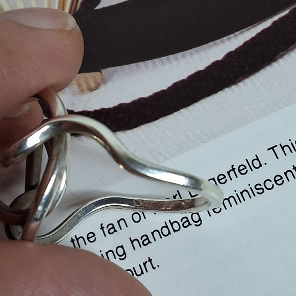 Vintage Abstract Form Handmade Sterling Silver Ring 9 - Picture 3 of 8